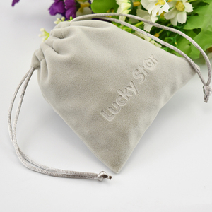 <span class=keywords><strong>Achat</strong></span> Direct de la chine de bonne qualité de l'environnement gris pochette en velours - Product Image 5
