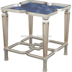 Piccolo tavolino rotondo floreale dipinto a mano floreale <span class=keywords><strong>di</strong></span> legno solido <span class=keywords><strong>di</strong></span> stile francese del villaggio per il salone BF05-HJ102 - Product Image 6