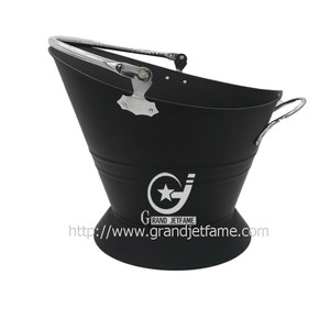 Prezzo di fabbrica 5.9 gallone secchio di <span class=keywords><strong>carbone</strong></span> di cenere di polvere rivestito in metallo nero opaco secchio di <span class=keywords><strong>carbone</strong></span> <span class=keywords><strong>per</strong></span> camino interno - Product Image 1