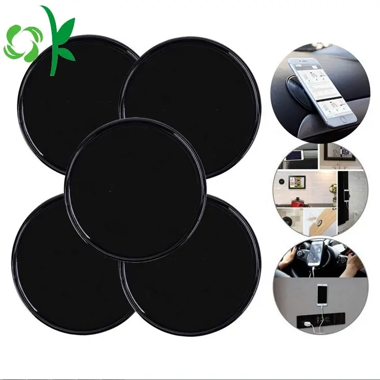 Антискользящий гелевый коврик OKSILICONE, липкий коврик для приборной панели автомобиля, стекла, зеркал, металлическая резиновая мини-прокладка круглой формы