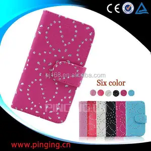 china leverancier telefoon gevallen sneeuw bloem lederen case cover voor nokia lumia 208