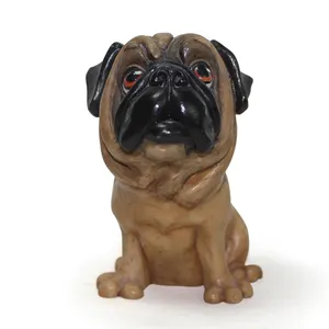 resin craft Small dog sitting statue resin craft animal resin dog figurines custom small dog statue garden decor