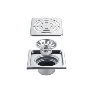 Siphon de sol carré pour salle de bain en acier inoxydable HF 304, drainage rapide, anti-odeur - Product Image 2