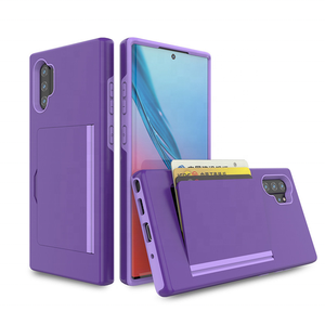 Étui portefeuille pour <span class=keywords><strong>Samsung</strong></span> <span class=keywords><strong>S10e</strong></span> S10 Plus Note 10 avec fentes pour cartes et poche pour argent Fermeture magnétique Étui de protection pour téléphone - Product Image 2