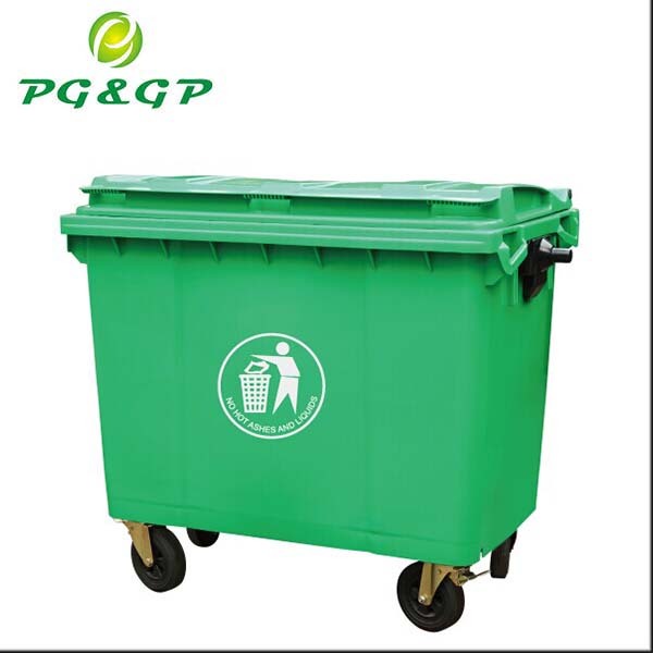 Écologique Matériau Récupéré 660L Poubelle En Plastique