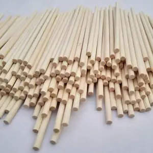 Ronde Hardhout Plugstangen 150*5Mm Hout Ronde Craft Sticks