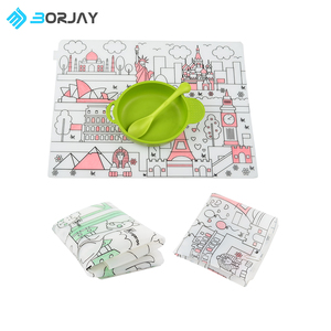 Silikon Tischset Kinder wasch bar Silikon Zeichnung Tischset - Product Image 3