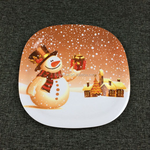 Christmas Series Style Melamine Round <strong>Square</strong> Serving <strong>Plate</strong> <strong>Sets</strong> - Product Image 2
