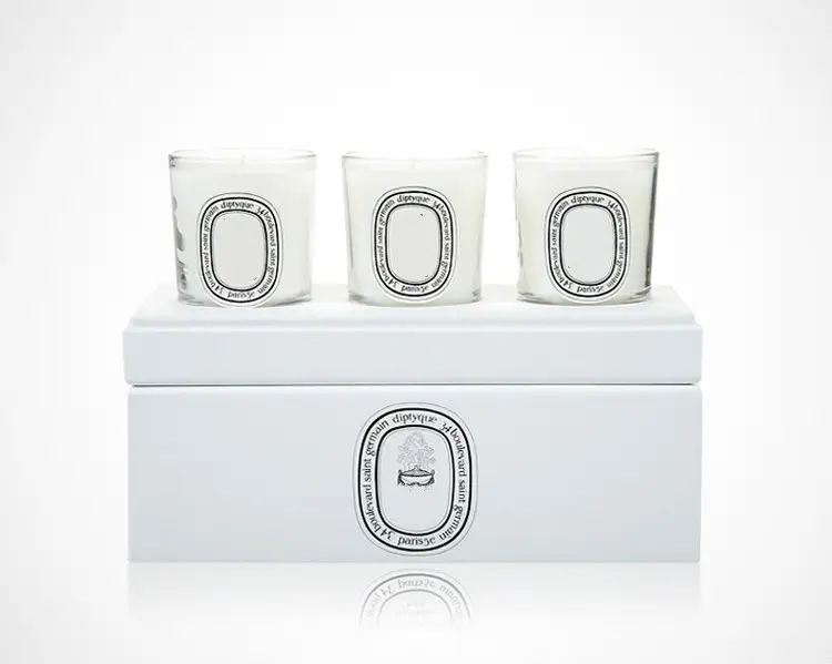 Custom Luxe Geschenkdoos Voor 3 Eenheden Geurkaars Sets Geurende Diffusers Box Witte Kartonnen Dozen Voor Kaarsen Jar Verpakking