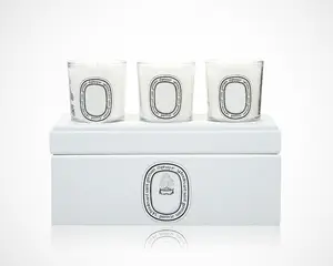 Custom Luxe Geschenkdoos Voor 3 Eenheden Geurkaars Sets Geurende Diffusers Box Witte Kartonnen Dozen Voor Kaarsen Jar Verpakking