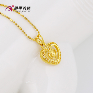 <span class=keywords><strong>Xuping</strong></span> 24K color <span class=keywords><strong>oro</strong></span> al por mayor forma de corazón estilo romántico set de joyas aretes y pendiente para mujeres - Product Image 4
