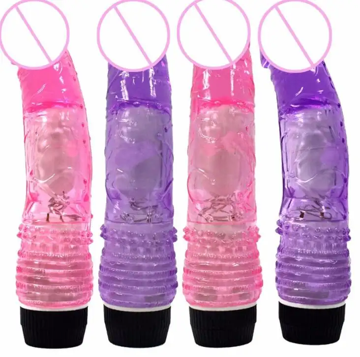 Preço barato Sexo Toy Artificial Vibrating Jelly Realista Dildo Penis Vibrador Para Mulheres