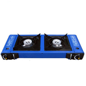 Tragbarer 2-Flammen-Stahl-Campingherd Leichter manueller Propan-Butan-Brennstoff Einfach für Strand-Cookouts Backyard BBQ Tail gating - Product Image 5