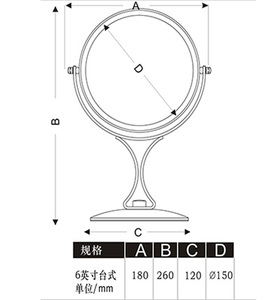 <span class=keywords><strong>Espejo</strong></span> Cosmético de Mesa de Doble Cara <span class=keywords><strong>Conair</strong></span>, Fácil de Sostener, Pequeño - Product Image 6