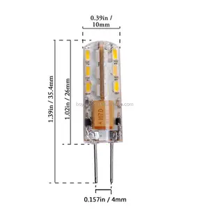 중국 공급 업체 실리콘 디 밍이 가능한 g4 led 전구 램프 g4 led ac dc 12v led g4 led 조명 전구