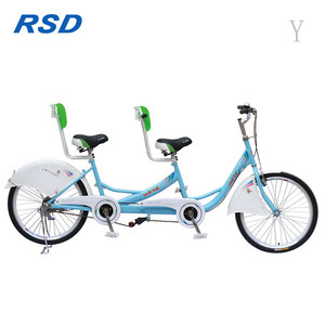 Bicicletta a 3 Posti per 3 Persone/Bicicletta Tandem Gialla per Noleggio/Bicicletta con Controllo Freni a Mano - Product Image 6