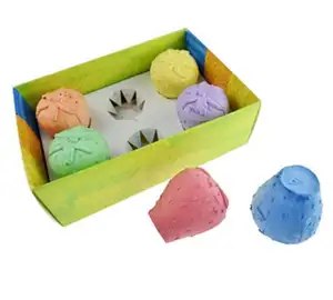 6 cái dâu tây lớn vỉa hè chalk sáng tạo acorn mô hình hình chalk