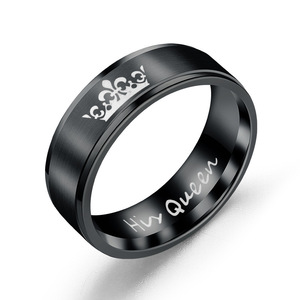 Anelli Promessa per Coppie, Anelli Sportivi Economici Personalizzati, Anello <span class=keywords><strong>Re</strong></span> e Regina - Product Image 2