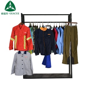 Second Hand Bales Unisex Labour Suit Used Clothing Racks For Sale