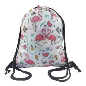 Wholesale Polyester Drawstring New Products Nylon Girl polyester Drawstring Backpacks