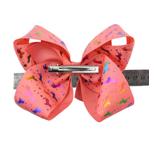Pita Grosgrain Cetak Foil Emas untuk Bayi Perempuan, 100% Poliester, Lebar 6'' 1-1/2", Ramah Lingkungan, Jepit Rambut Model Buaya untuk Boutique - Product Image 3