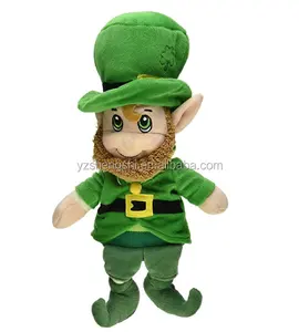 Boneco de pelúcia personalizado, brinquedo de pelúcia de 14 polegadas de alta qualidade com lucky leprechaun