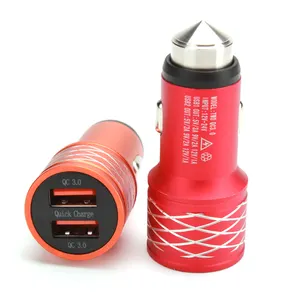 Dual Port All Qc3.0 Quick Car Charger Fast Universal 2 Usb Car Charger For Type C Android Micro Ios Cable Phone Charging