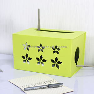 镂空花分线盒插座电源条钢丝帘线组织者收纳盒整齐设备电缆整齐盒 - Product Image 4