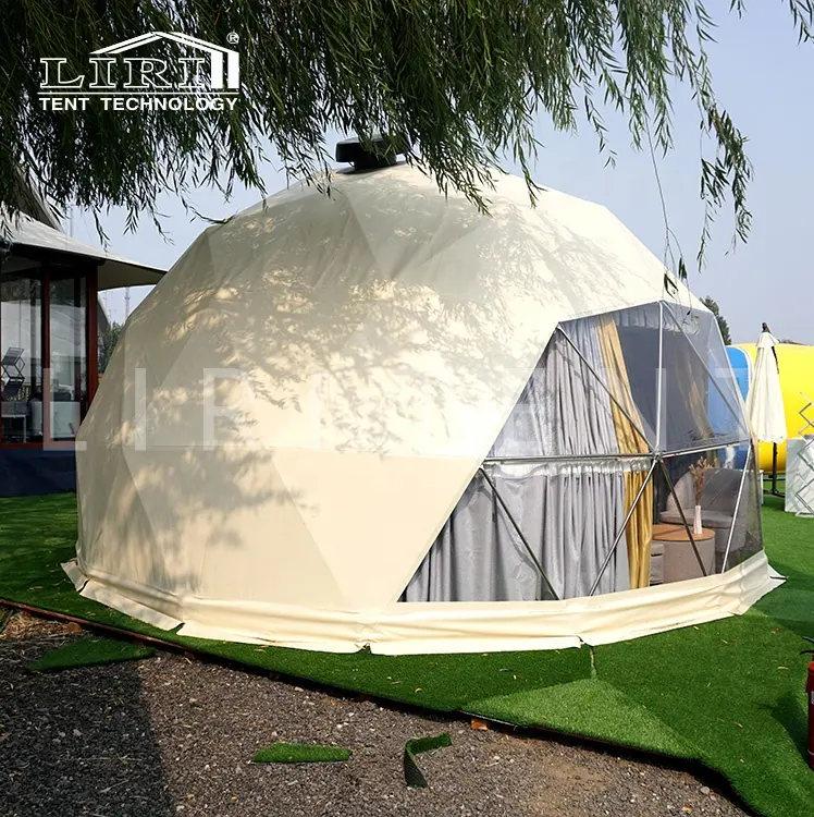 Novo meio domo à prova d' água cinco estrelas luxo hotel resort dome glamping tenda preço de fábrica