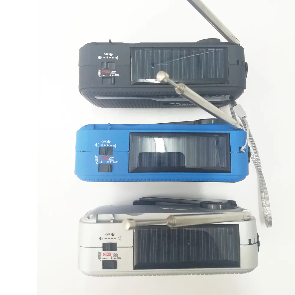 China manufacture green and blue color SW1/SW2 Solar powered world receiving WB NOAA Radio