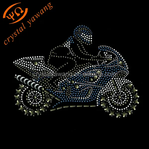 La motocicleta Harley Hotfix de diamantes de imitación Diseño de <span class=keywords><strong>transferencia</strong></span>