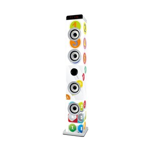 Audimic Home Audio Theatre-altavoz de torre de pie inalámbrico, color blanco - Product Image 3