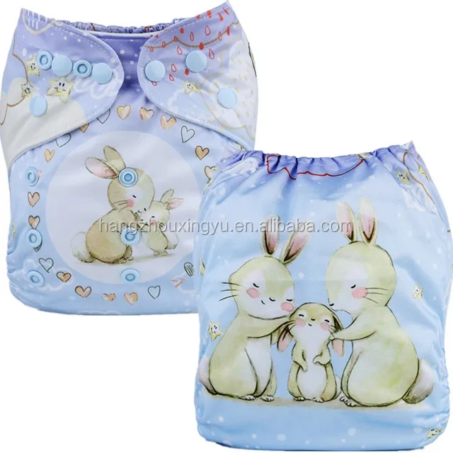 Mumsbest Cloth Diaper Rabbit We are family Position Baby Cloth Diaper