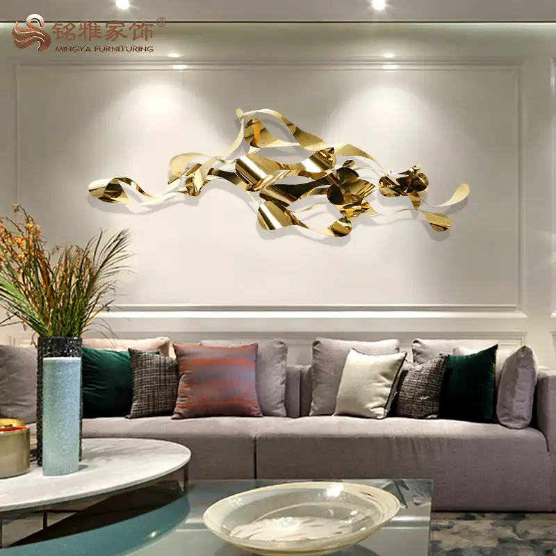 3Dメタルゴールドホテル装飾壁アート吊り下げ装飾用壁装飾彫刻