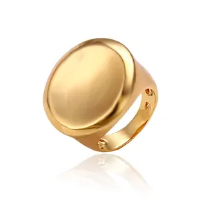 12987 China Jewelry Manufacture Fashion 18k Gold Color Alloy Ring for Men
