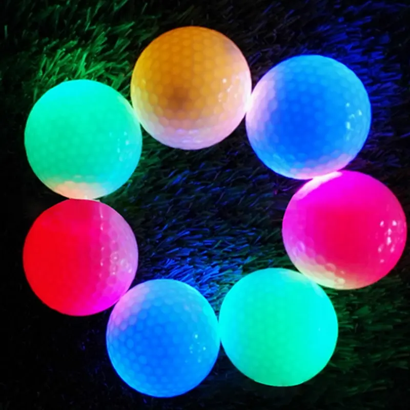Golf ball led glowing at night for outdoor sports gadget