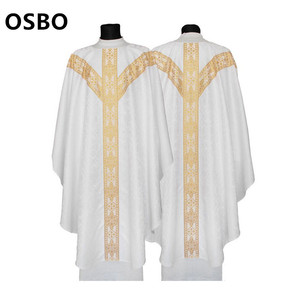 ODM/OEM llanura encargo blanco túnicas <span class=keywords><strong>clero</strong></span> al por mayor para la venta - Product Image 3