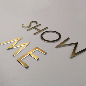 Lettres de nom <span class=keywords><strong>en</strong></span> acrylique transparent 3D, <span class=keywords><strong>miroir</strong></span> doré, signalétique alphabétique - Product Image 4