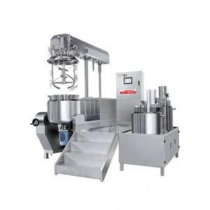 LIENM Vacuum Homogenizer Emulsifier Body Lotion Facial Cream Making Machine with Upper Homogenizer Mixing Paste Products