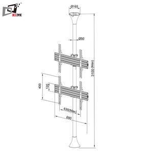 New LCD <strong>TV</strong> Pole <strong>Mounting</strong> Swivel Universal <strong>TV</strong> <strong>Stand</strong> for 32 to 65 Inch - Product Image 4