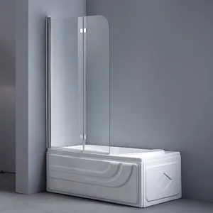 Pivot hinge glass bathtub dubai shower screen JP104