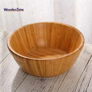 2018 nuevo diseño <span class=keywords><strong>barato</strong></span> comida vegetal de la fruta caramelo tuerca <span class=keywords><strong>comer</strong></span> tazón redondo al por mayor de bambú tazón de fruta - Product Image 4