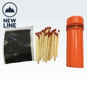 3 合 1 塑料防水匹配储物盒与火柴和前锋干火起动器火石前锋