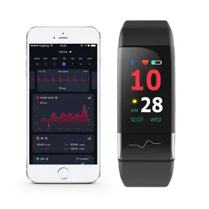 J-Style 1790 Touch Screen Fitness Tracker New ECG PPG Smart Watch Monitoring Heart Rate, HRV, Blood Pressure, Sleep
