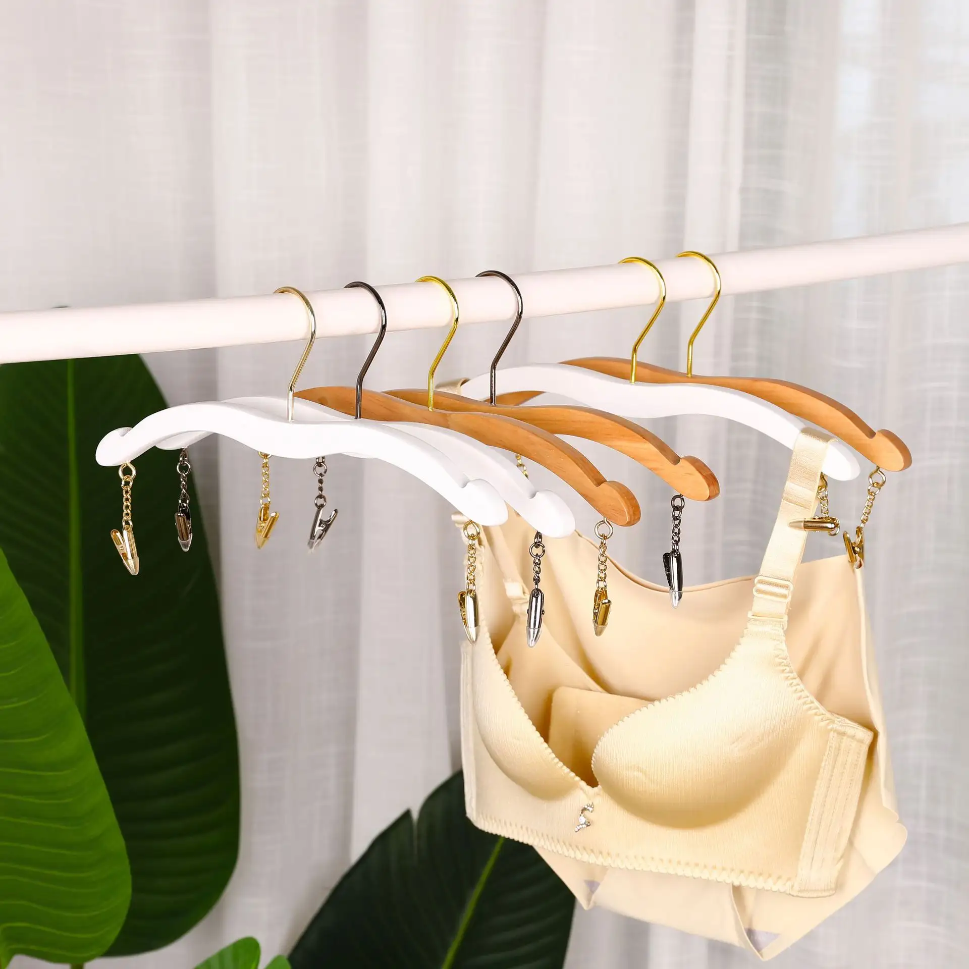 Customized Eco-Friendly Brand Plastic Clothes Bra Bikini shorts Underwear Hanger For Display
