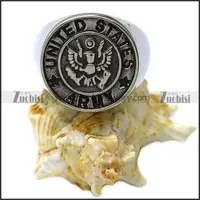 Anel de prata vintage para homens, anel de polimento alto do exército dos eua, emblema nacional de águia