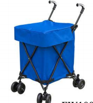 Truk tangan Pantai 4 roda dua pegangan, dengan roda pasir pantai gerobak utilitas lipat luar ruangan - Product Image 2