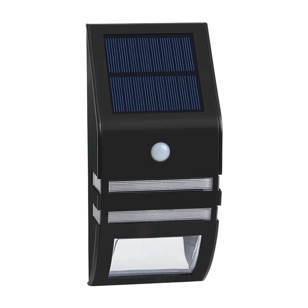 Super Bright Outdoor Solar Sensor LED Wall Light Solar Motion Lights Black