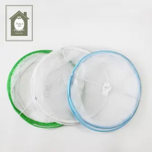 Round Pop Up Mesh Foldable Food Cover Anti-fly Food Collapsible Cover For kitchen And Outdoor Picnic