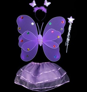 Commercio all'ingrosso Bambini <span class=keywords><strong>di</strong></span> Prestazione <span class=keywords><strong>di</strong></span> Halloween del Costume Delle Ragazze Fata LED <span class=keywords><strong>Ali</strong></span> <span class=keywords><strong>di</strong></span> <span class=keywords><strong>Farfalla</strong></span> <span class=keywords><strong>Con</strong></span> La Fascia E del Pannello Esterno - Product Image 5